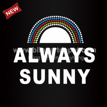 Always Sunny Rhinestone Iron On Transfer Vinyl Always Sunny Rhinestone Iron On Transfer Vinyl